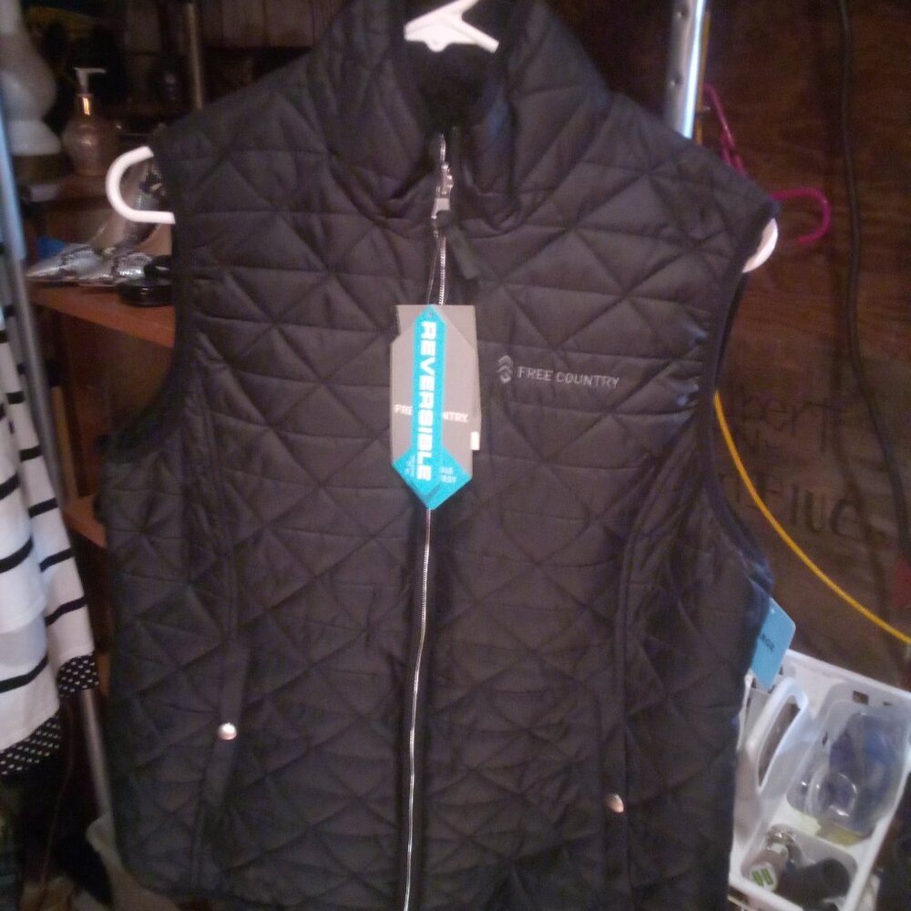 Fleece lined black vest